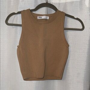 Zara Women's Brown Crop Top